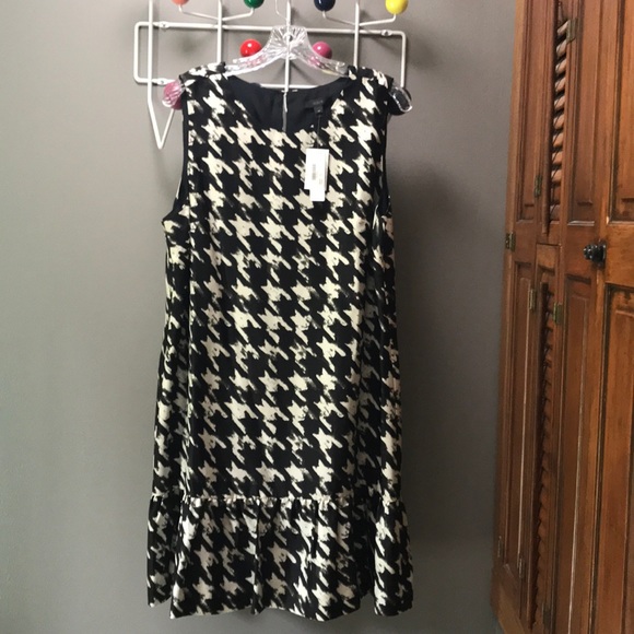 Jcrew Silk dog tooth dress! - Picture 1 of 10